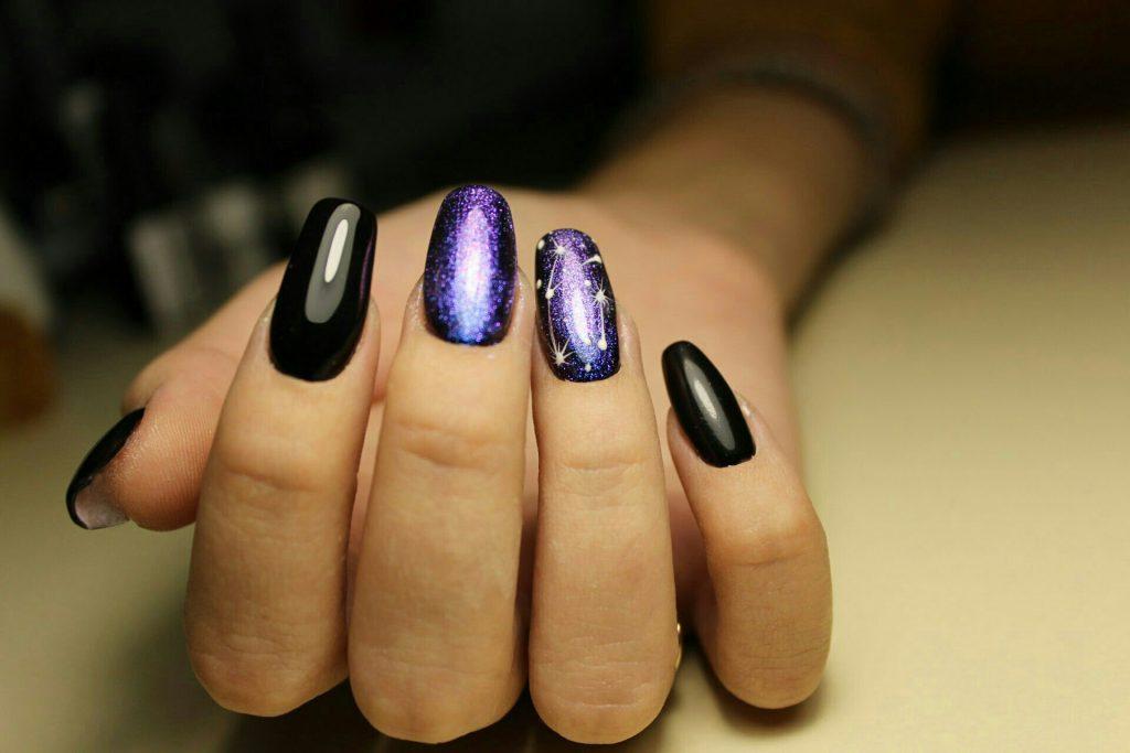 Galactic winter manicure