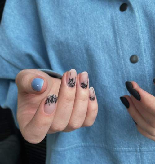 Граффити на ногтях: модный маникюр 2022, фото