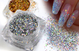 Glitter manikīrs uz nagu galiem: idejas, modes tendences