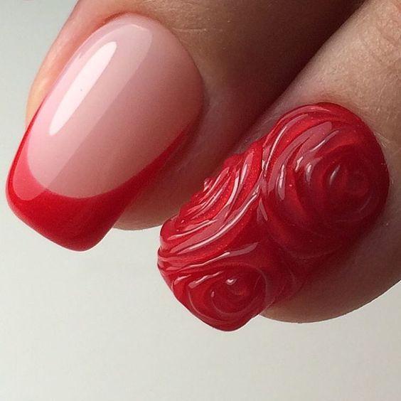 Дизайн ногтей красным гель-лаком: идеи, модные тенденции
