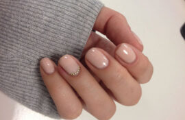 Solid shellac for short nails: ideas with photos
