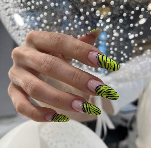 Принт зебры на ногтях: 100 изображений, новые красивые дизайны