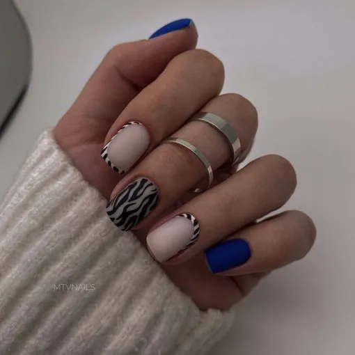 креативный маникюр на короткие ногти