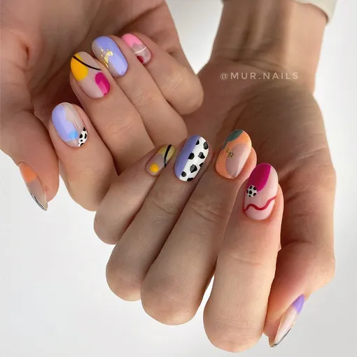 нейл арт на короткие ногти