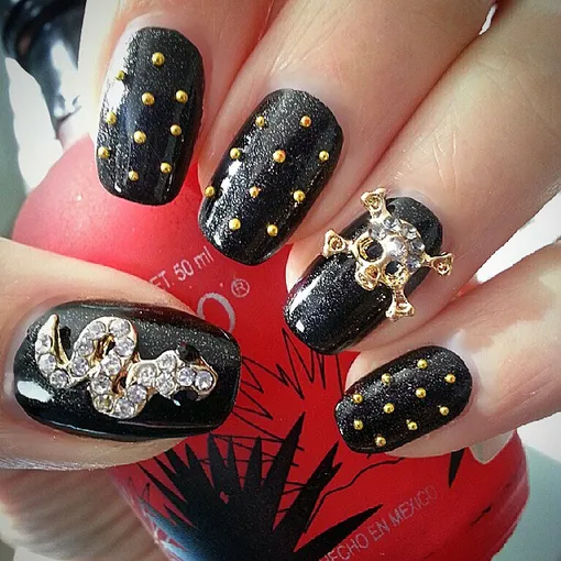 идеи черного маникюра